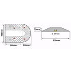 Retardér – kabelový přejezd 30 km/h, 20 t, sada 2 ks – 250×350×50 mm, černá | žlutá